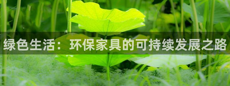 杏宇平台登陆测速：绿色生活：环保家具的可持续发展之路